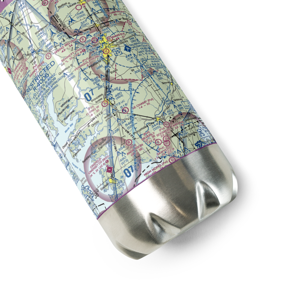 Mac Kinnis Airport (MD53) VFR Sectional Water Bottle 