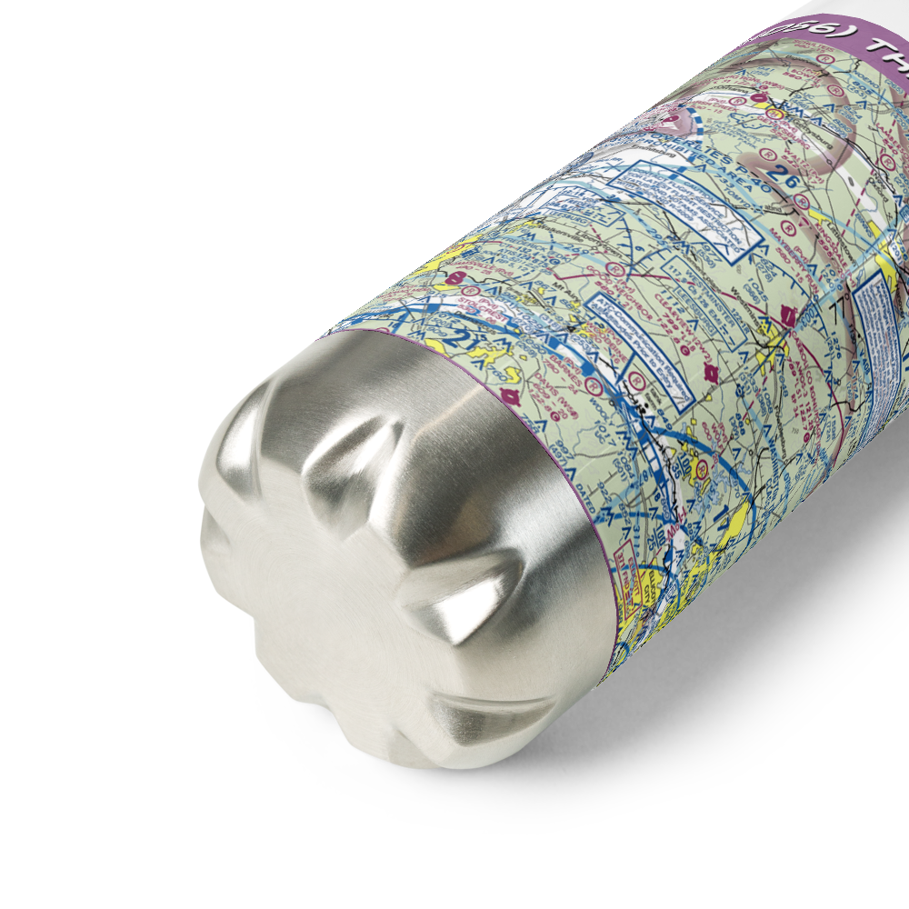 Three J Airport (MD56) VFR Sectional Water Bottle 