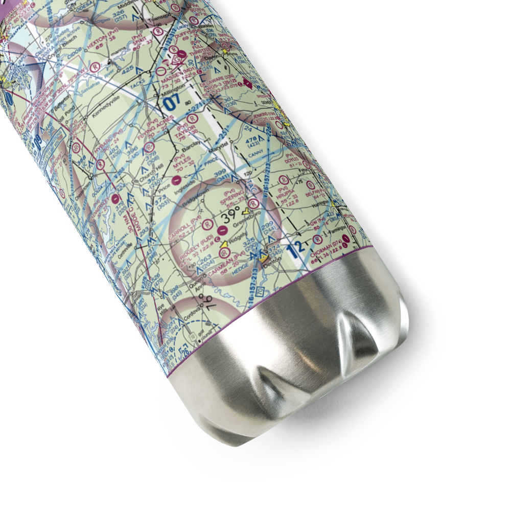 Flying Acres Airport (MD70) VFR Sectional Water Bottle 