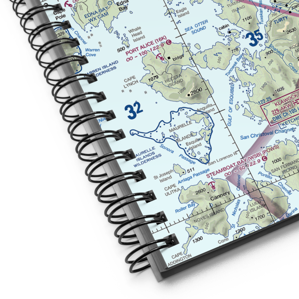 Tokeen Seaplane Base (57A) VFR Sectional Notebook 