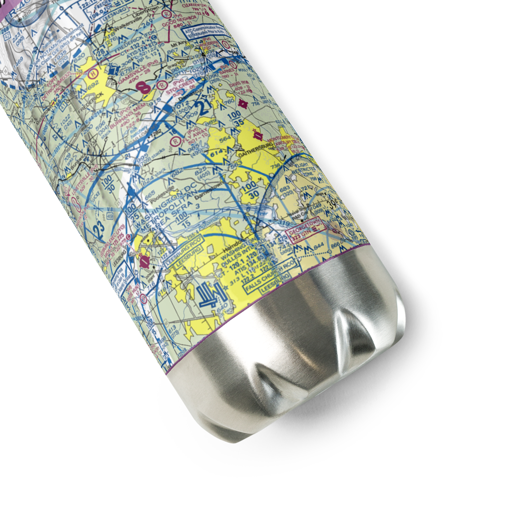 Flying M Farms Airport (MD77) VFR Sectional Water Bottle 