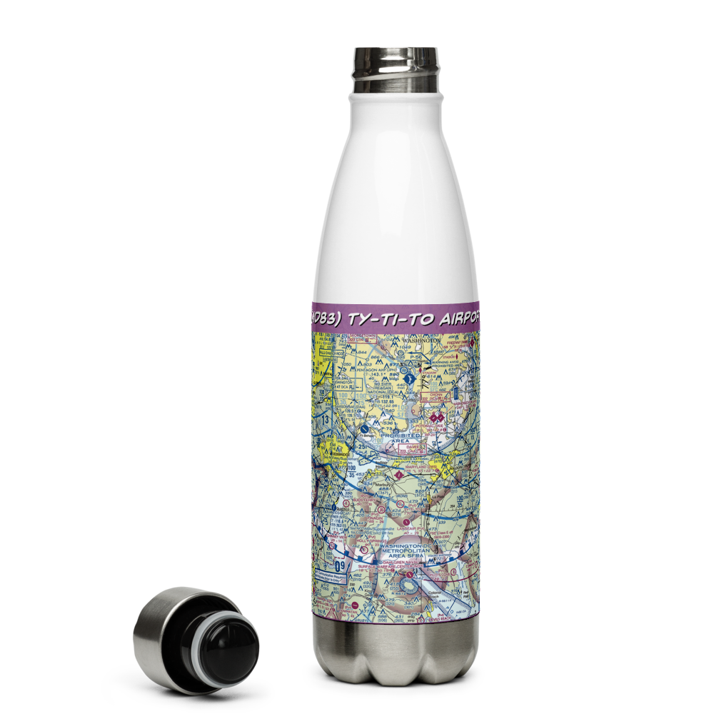 Ty-Ti-To Airport (MD83) VFR Sectional Water Bottle 