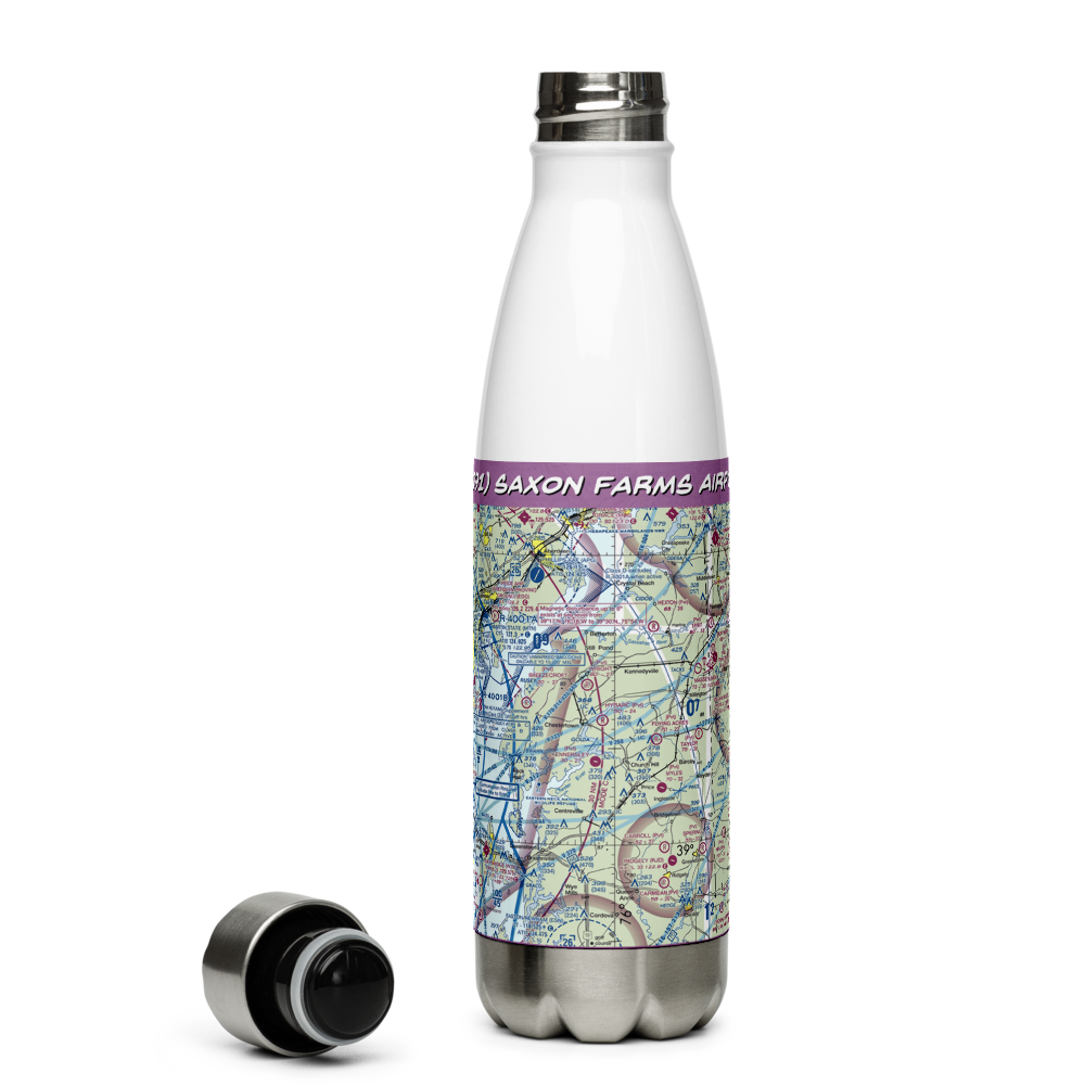 Saxon Farms Airport (MD91) VFR Sectional Water Bottle 