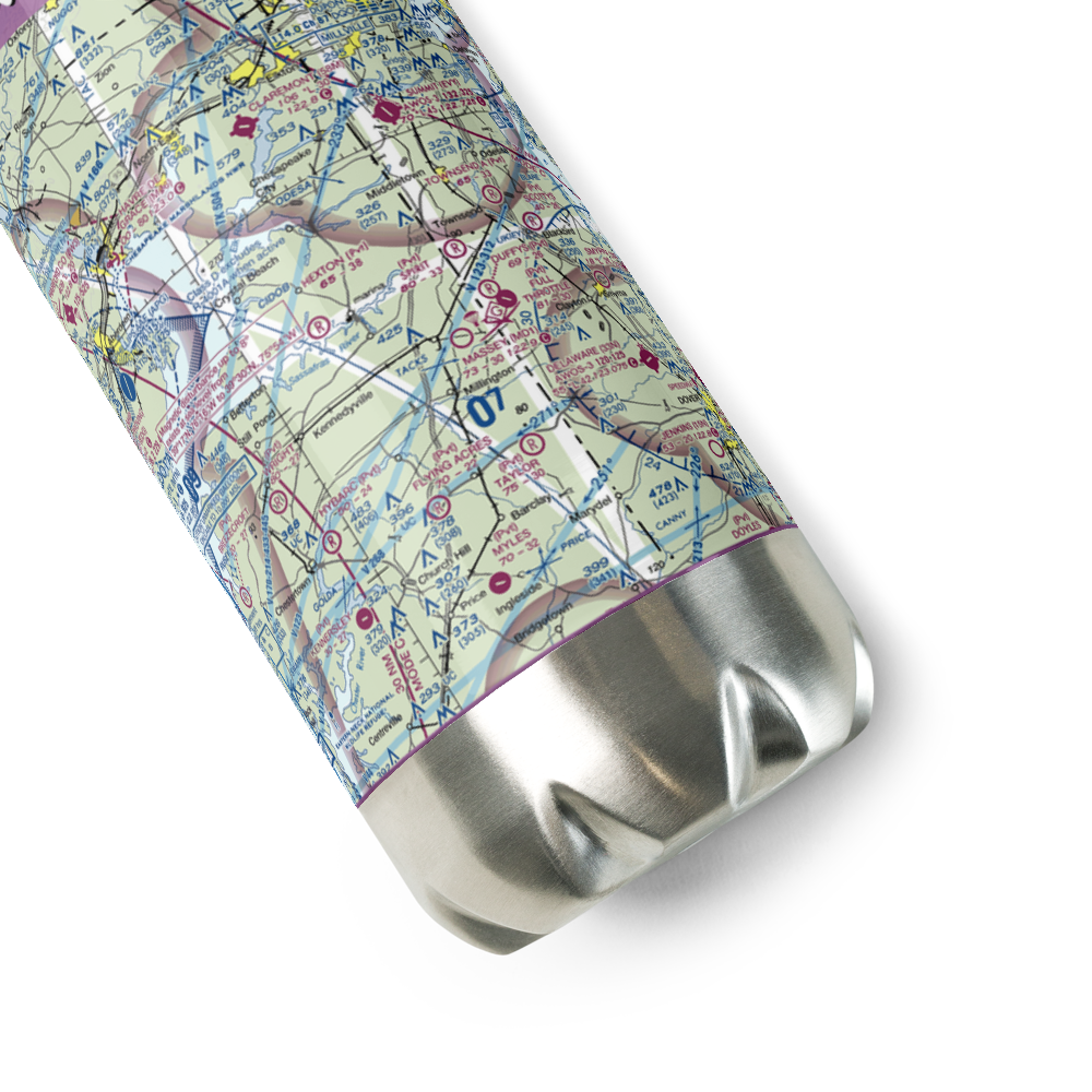 Hexton Farms Airport (MD93) VFR Sectional Water Bottle 