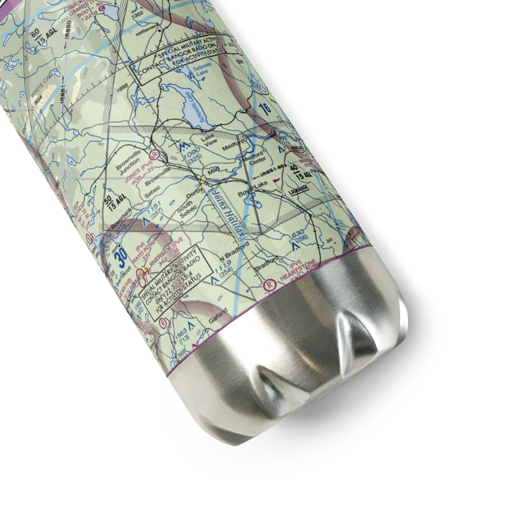 Webber Jones Airport (ME03) VFR Sectional Water Bottle 