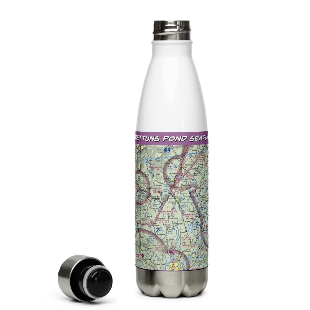 Brettuns Pond Seaplane Base (ME12) VFR Sectional Water Bottle 
