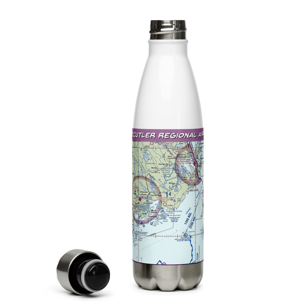 Cutler Regional Airport (ME2) VFR Sectional Water Bottle 