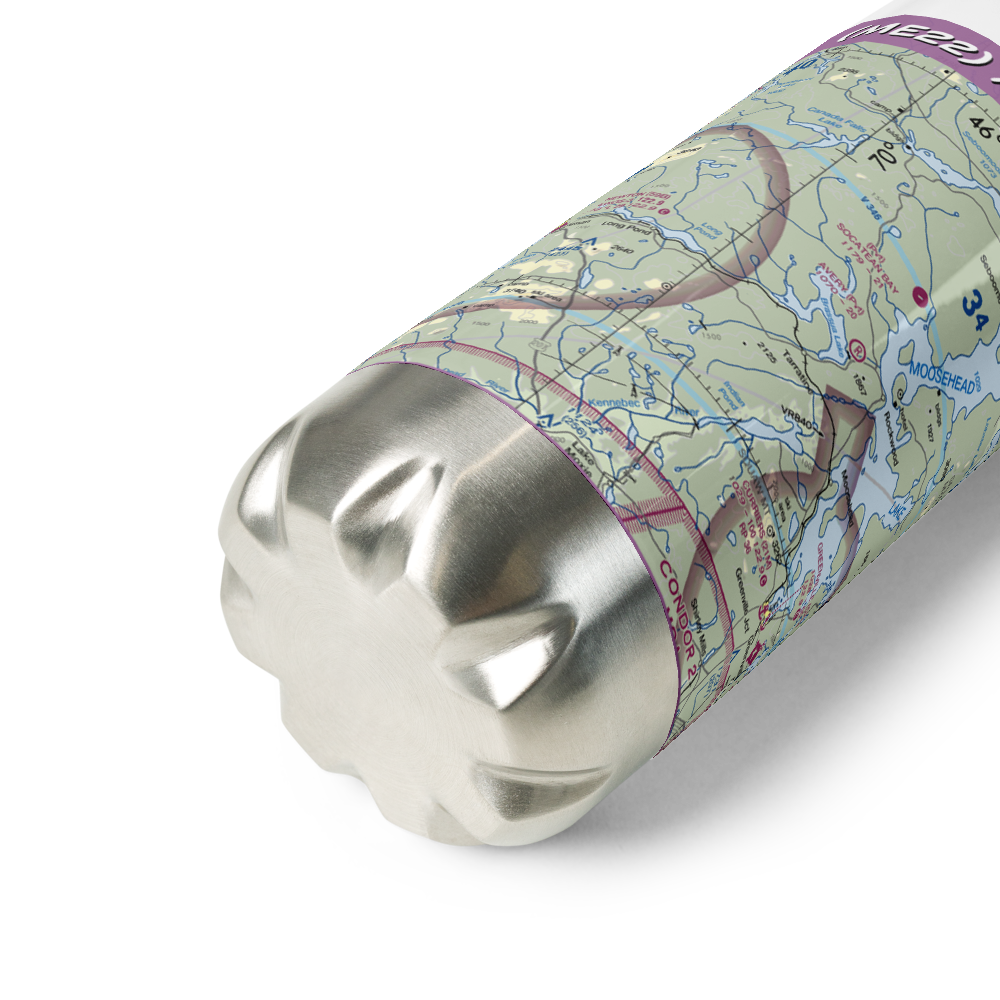 Avery Field (ME22) VFR Sectional Water Bottle 