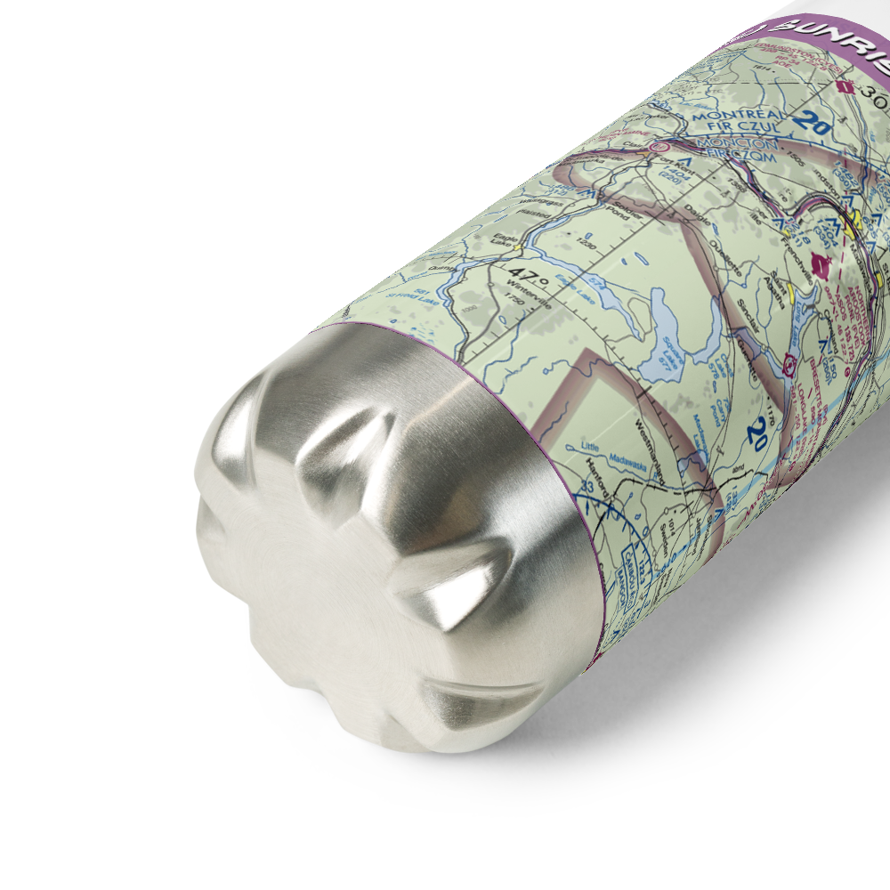 Sunrise Farms Airport (ME25) VFR Sectional Water Bottle 