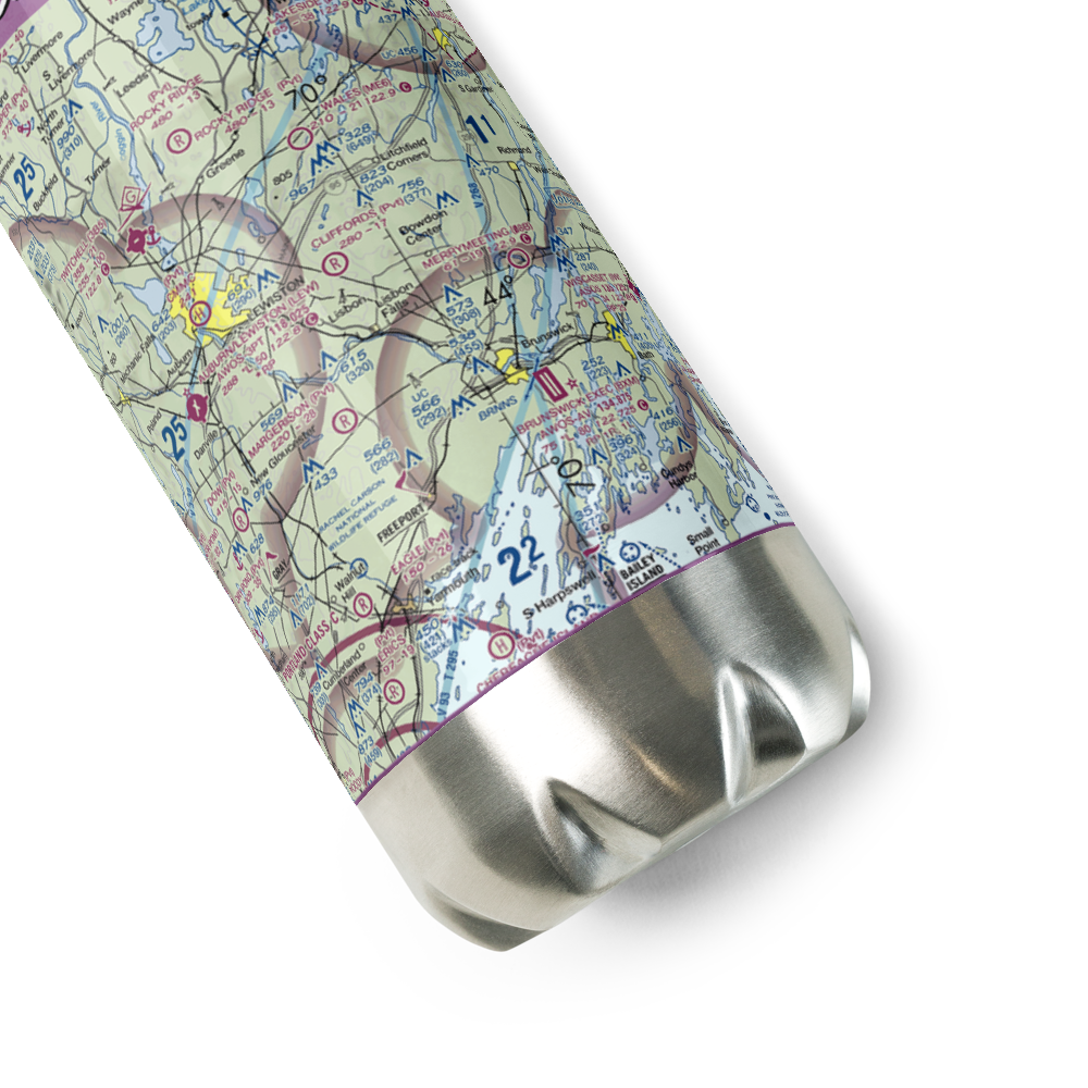 Cliffords Airport (ME69) VFR Sectional Water Bottle 