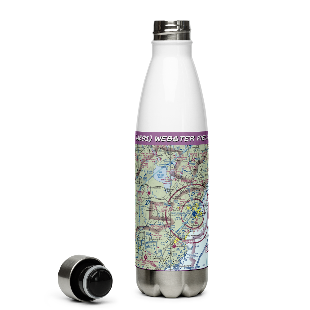 Webster Field (ME91) VFR Sectional Water Bottle 
