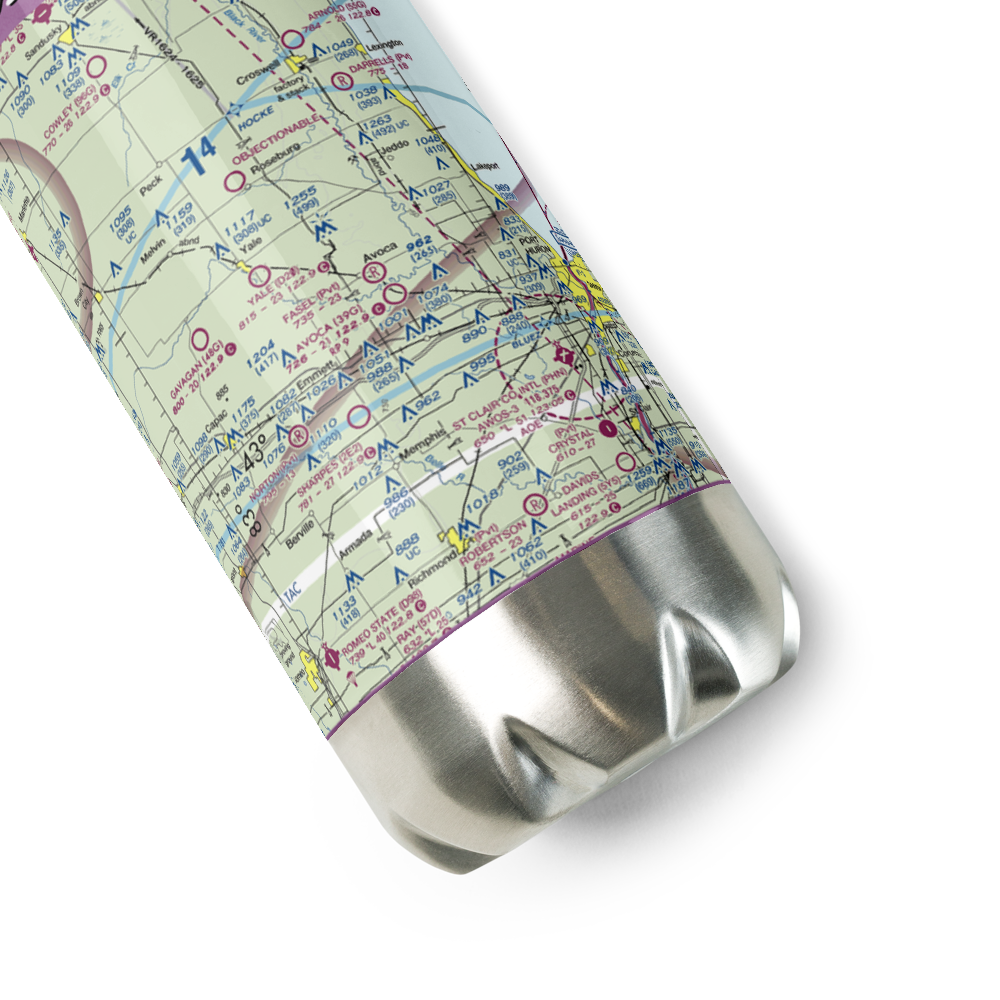 Fasel Field (MI01) VFR Sectional Water Bottle 