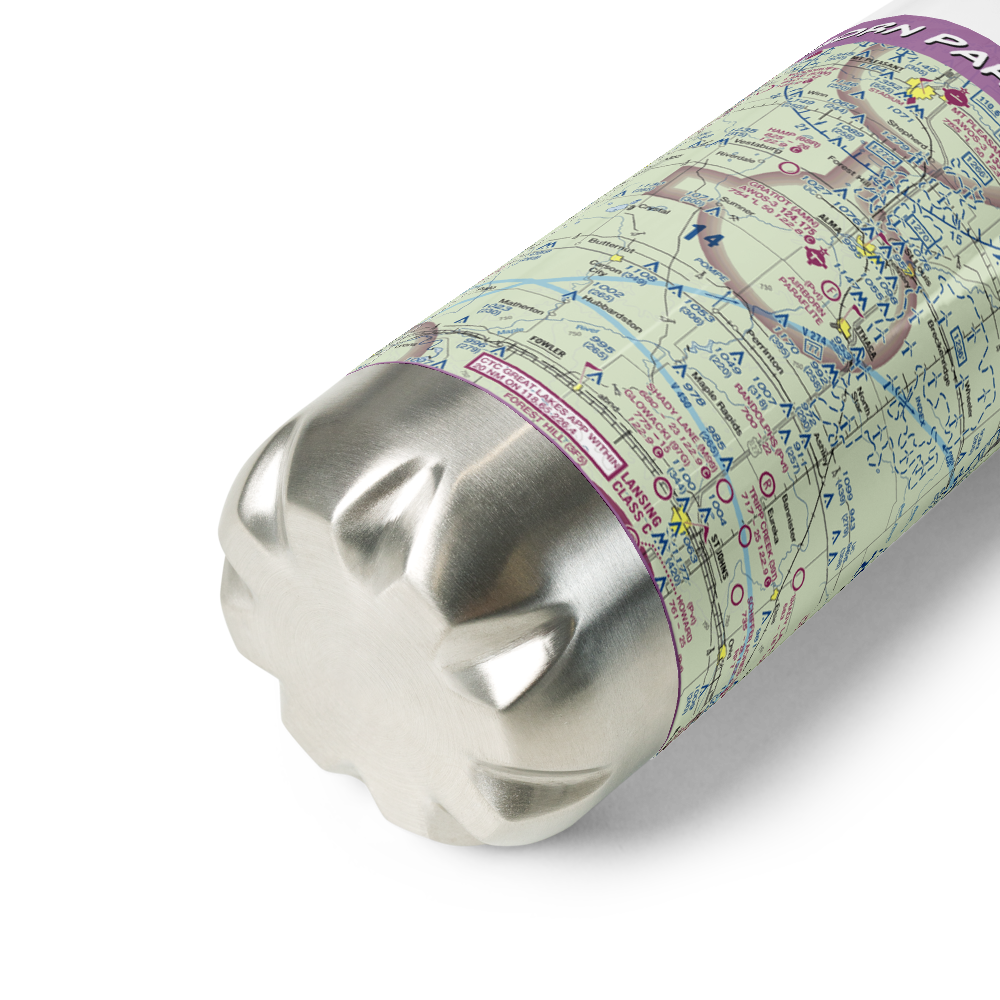 Airborn Paraflite Ultralightport (MI04) VFR Sectional Water Bottle 