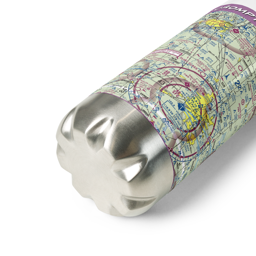 Crompton's Private Strip (MI05) VFR Sectional Water Bottle 