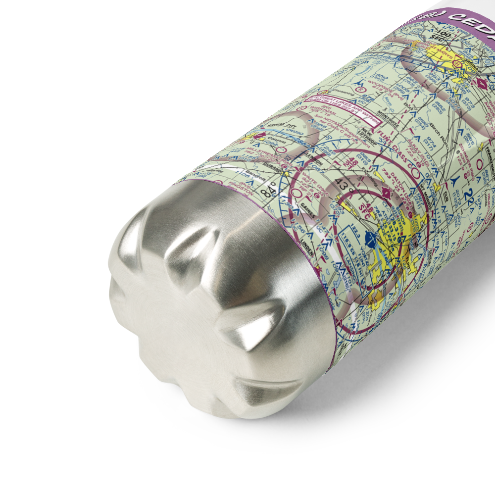 Cedarville Airport (MI18) VFR Sectional Water Bottle 