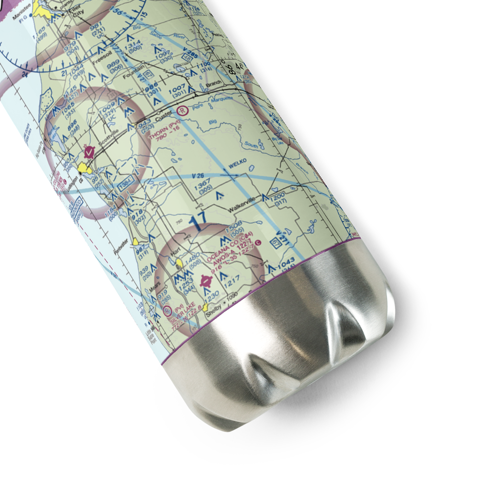 Thorn Airport (MI19) VFR Sectional Water Bottle 
