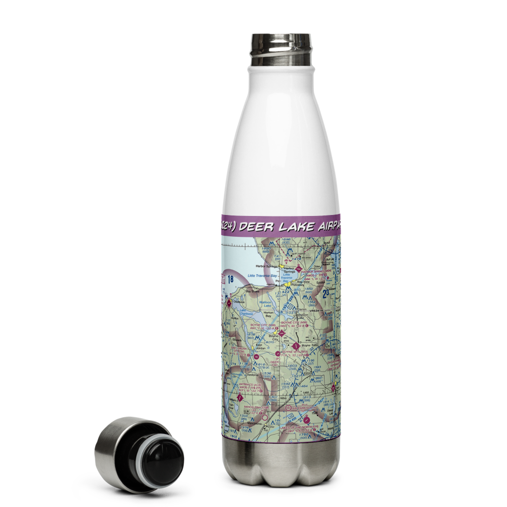 Deer Lake Airpark (MI24) VFR Sectional Water Bottle 