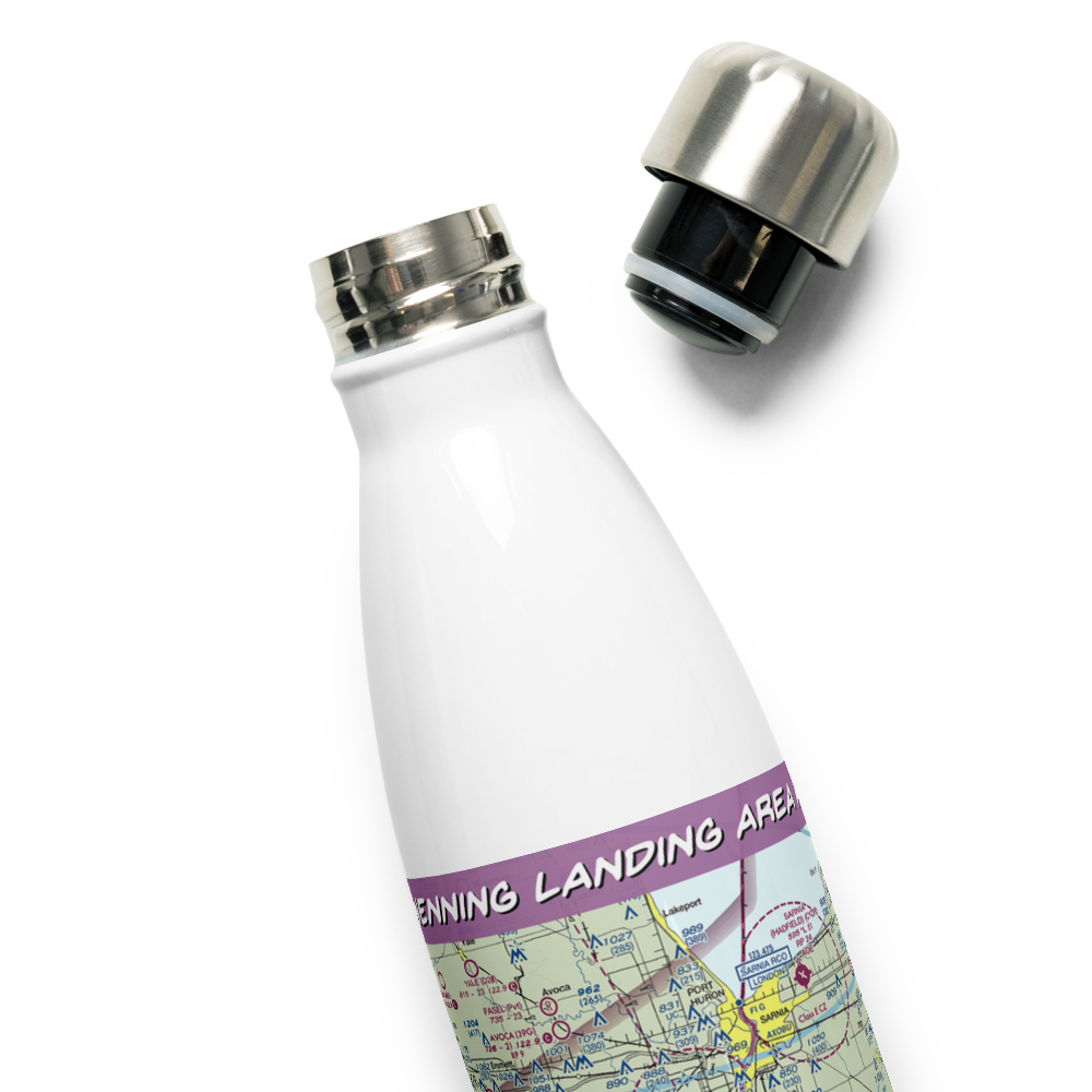 Wenning Landing Area Airport (MI37) VFR Sectional Water Bottle 