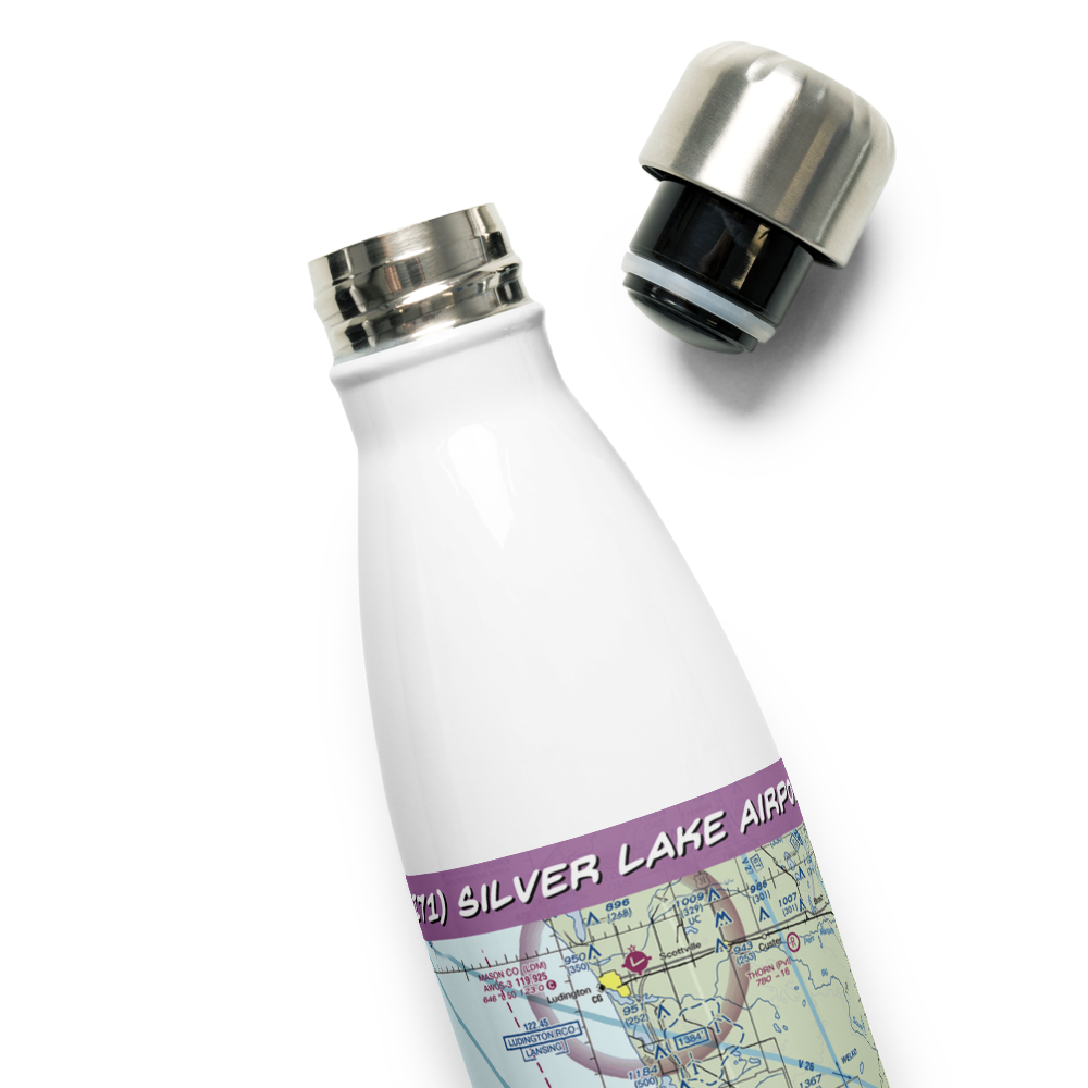 Silver Lake Airport (MI71) VFR Sectional Water Bottle 