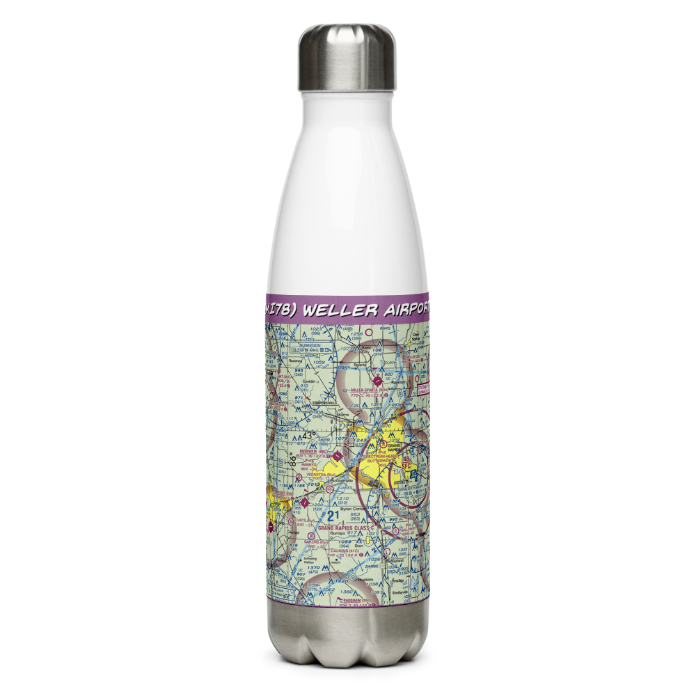 Weller Airport (MI78) VFR Sectional Water Bottle 