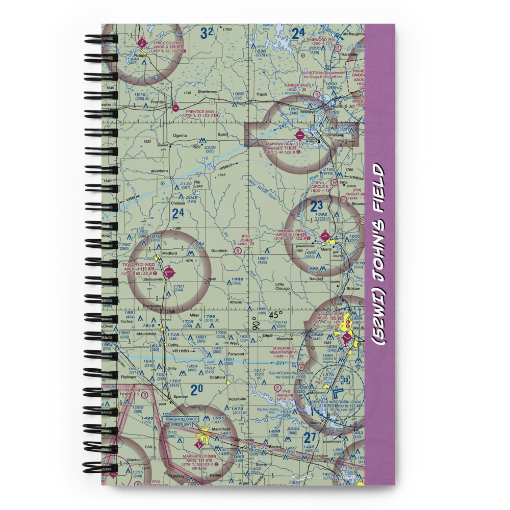 John'S Field (52WI) VFR Sectional Notebook 