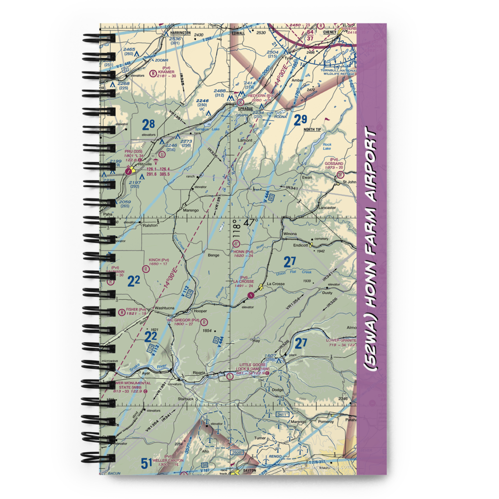 Honn Farm Airport (52WA) VFR Sectional Notebook 