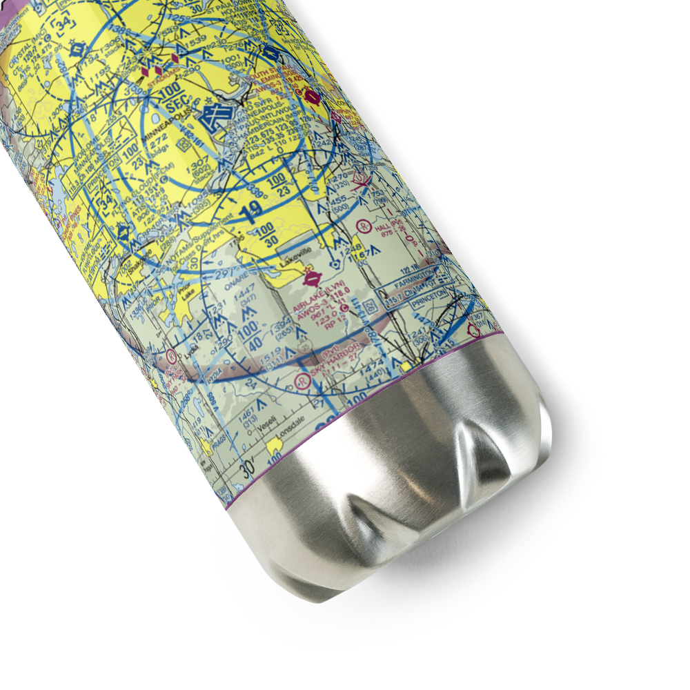 Crystal Lake Seaplane Base (MN09) VFR Sectional Water Bottle 