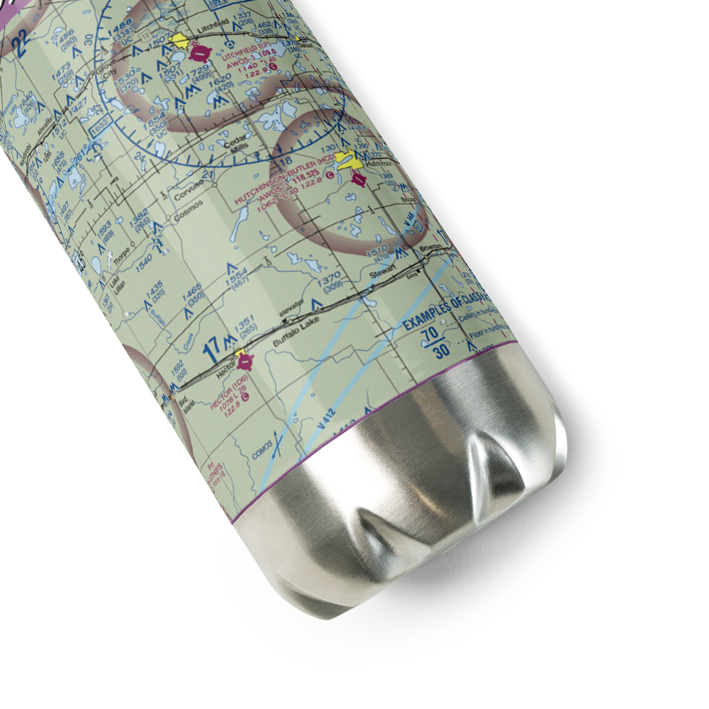 Runke's Field (MN20) VFR Sectional Water Bottle 
