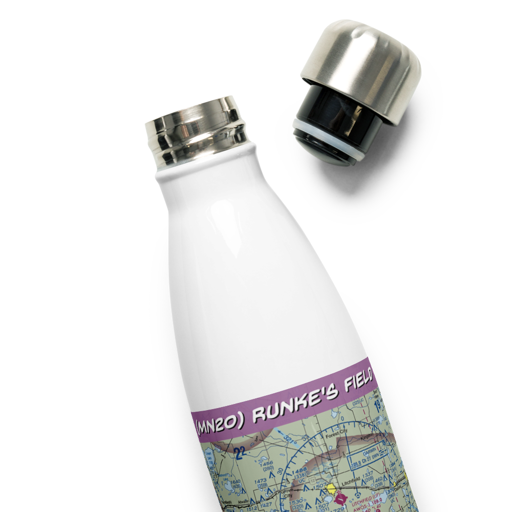 Runke's Field (MN20) VFR Sectional Water Bottle 