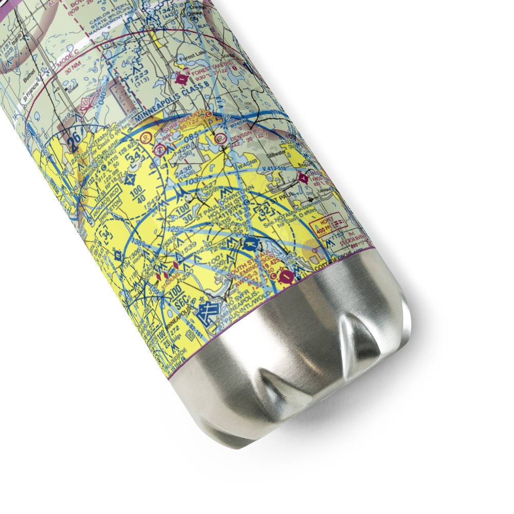Surfside Airport (MN24) VFR Sectional Water Bottle 