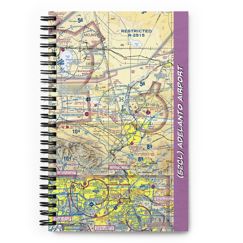 Adelanto Airport (52CL) VFR Sectional Notebook 