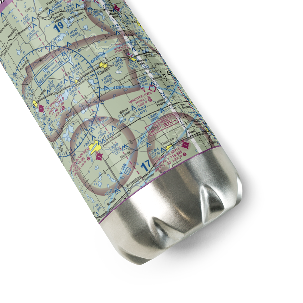 Timmers Landing Field (MN41) VFR Sectional Water Bottle 