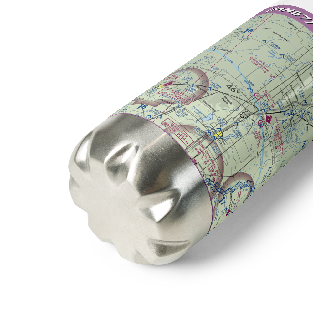 Bush Field (MN57) VFR Sectional Water Bottle 