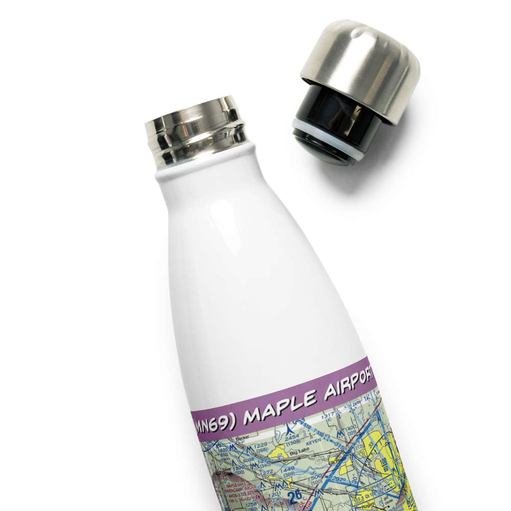 Maple Airport (MN69) VFR Sectional Water Bottle 