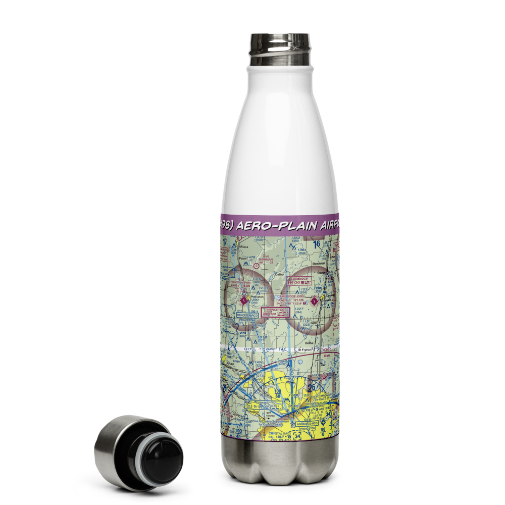 Aero-Plain Airport (MN98) VFR Sectional Water Bottle 