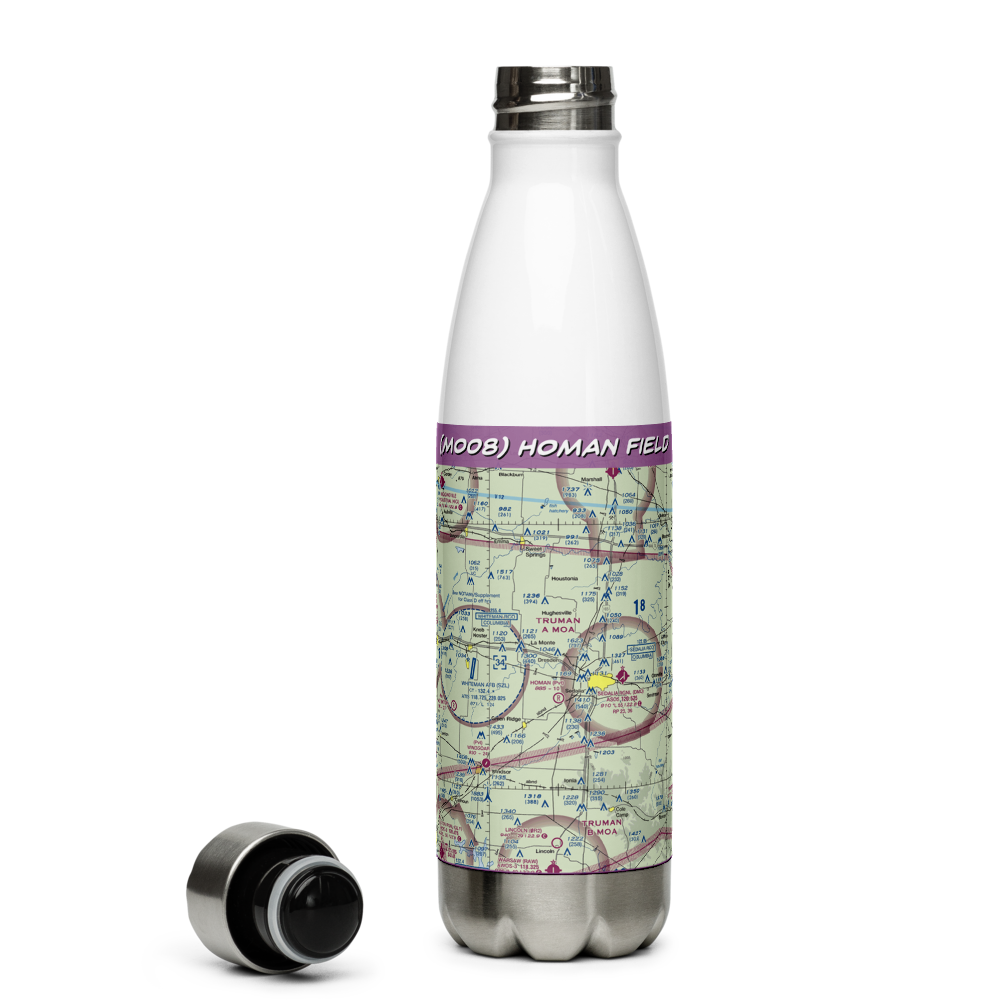 Homan Field (MO08) VFR Sectional Water Bottle 