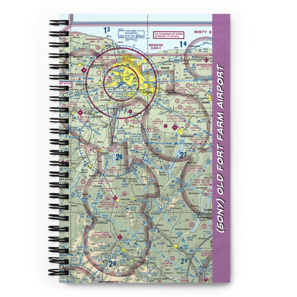 Old Fort Farm Airport (50NY) VFR Sectional Notebook 