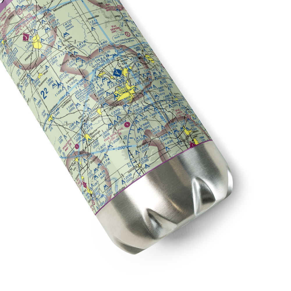 Jta Asbell Field (MO22) VFR Sectional Water Bottle 