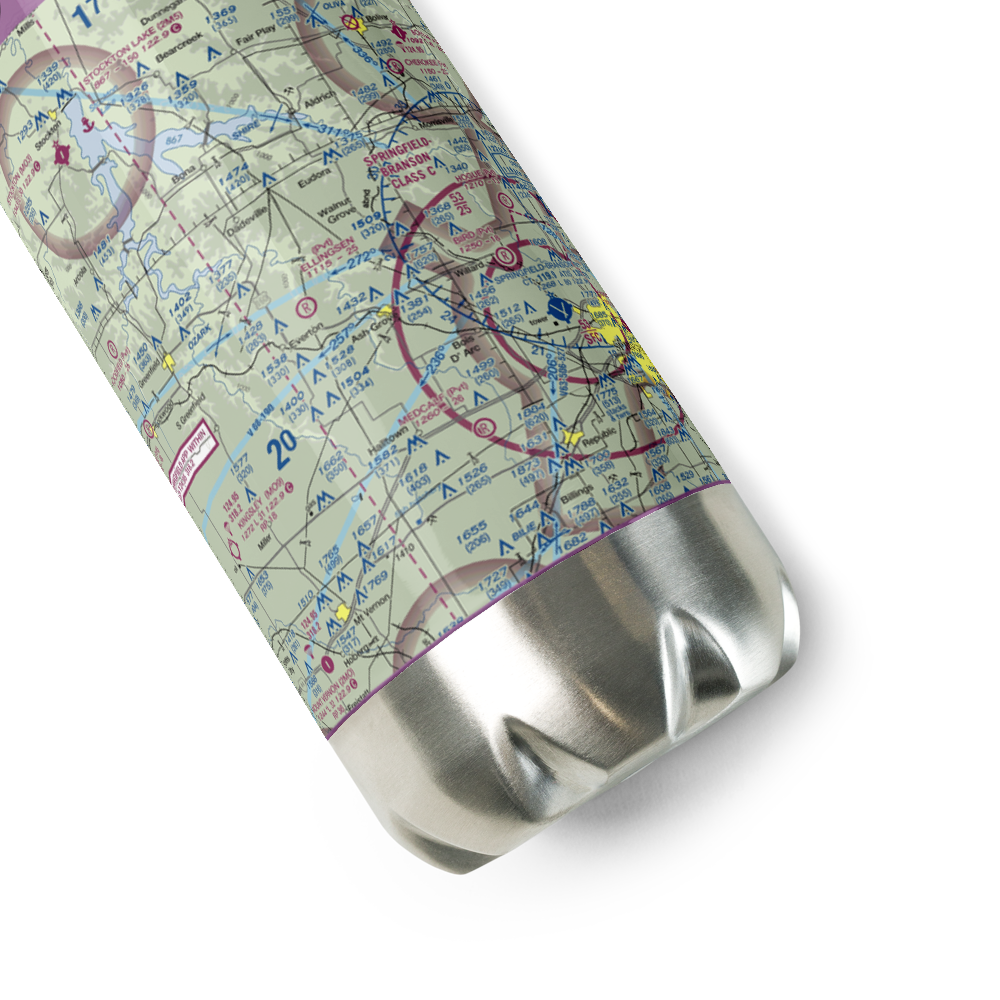 Ellingsen Field (MO34) VFR Sectional Water Bottle 