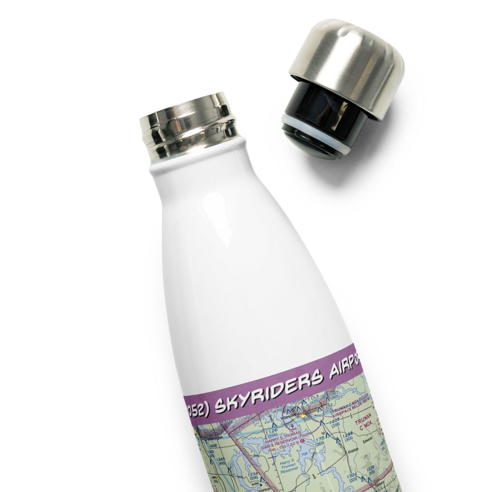 Skyriders Airport (MO52) VFR Sectional Water Bottle 