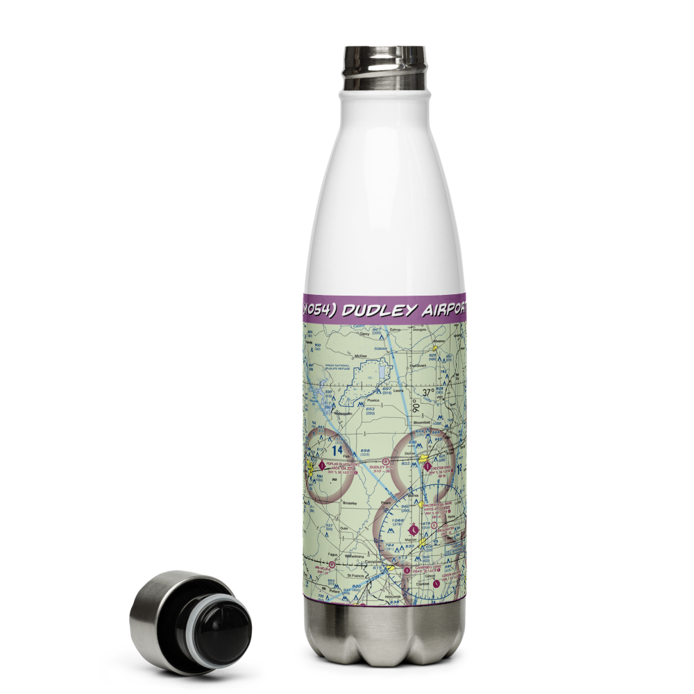Dudley Airport (MO54) VFR Sectional Water Bottle 