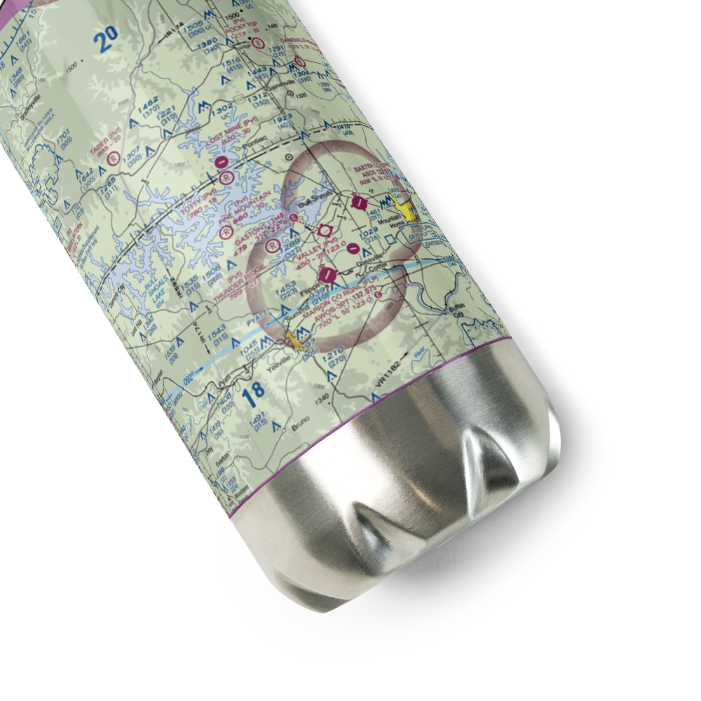Lost Mine Airport (MO56) VFR Sectional Water Bottle 