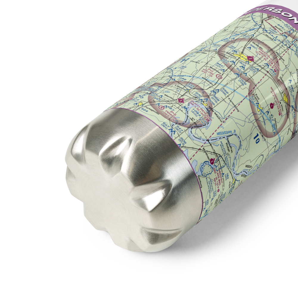Henderson Mounds E B G Airport (MO57) VFR Sectional Water Bottle 
