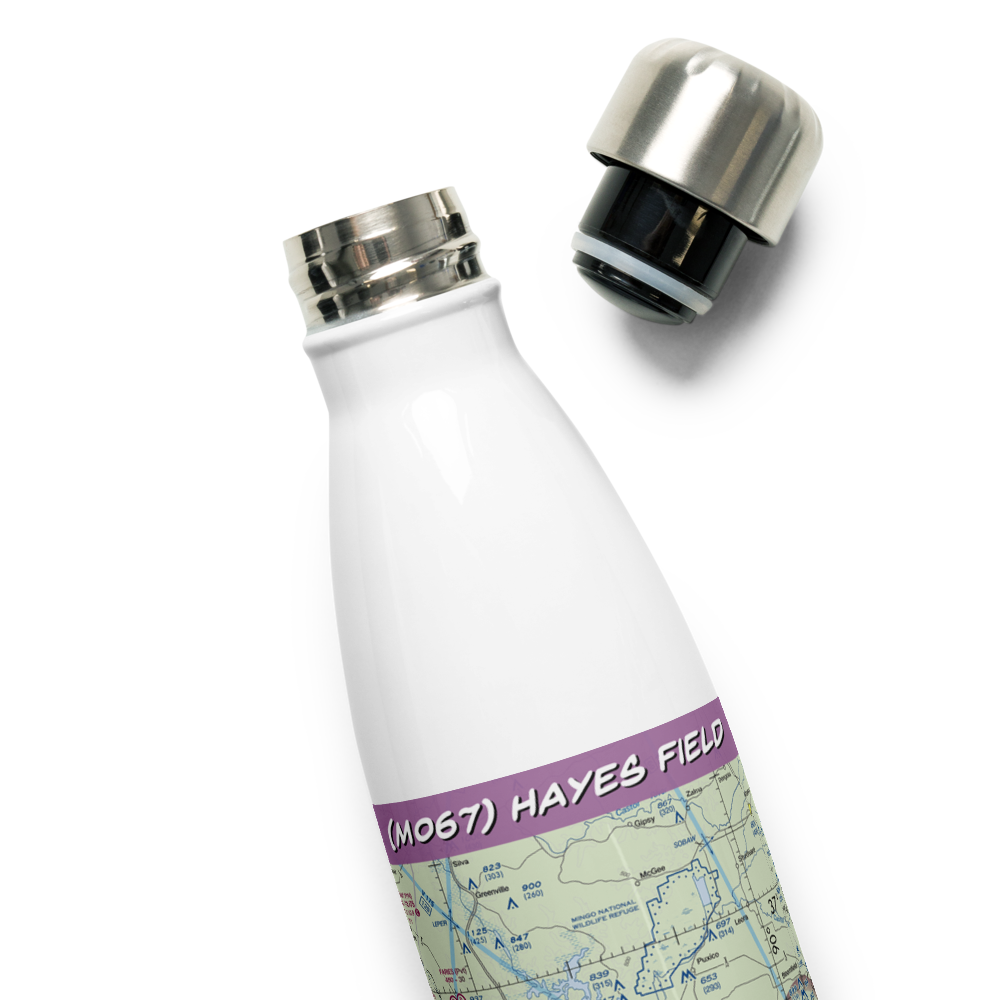 Hayes Field (MO67) VFR Sectional Water Bottle 