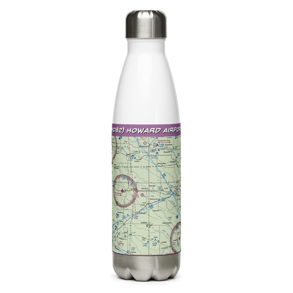 Howard Airport (MO82) VFR Sectional Water Bottle 