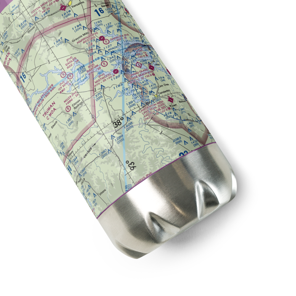 Bar-Vik Airport (MO89) VFR Sectional Water Bottle 