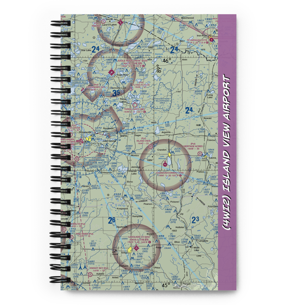 Island View Airport (4WI2) VFR Sectional Notebook 