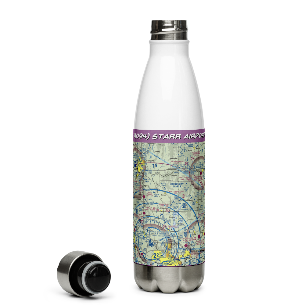 Starr Airport (MO94) VFR Sectional Water Bottle 