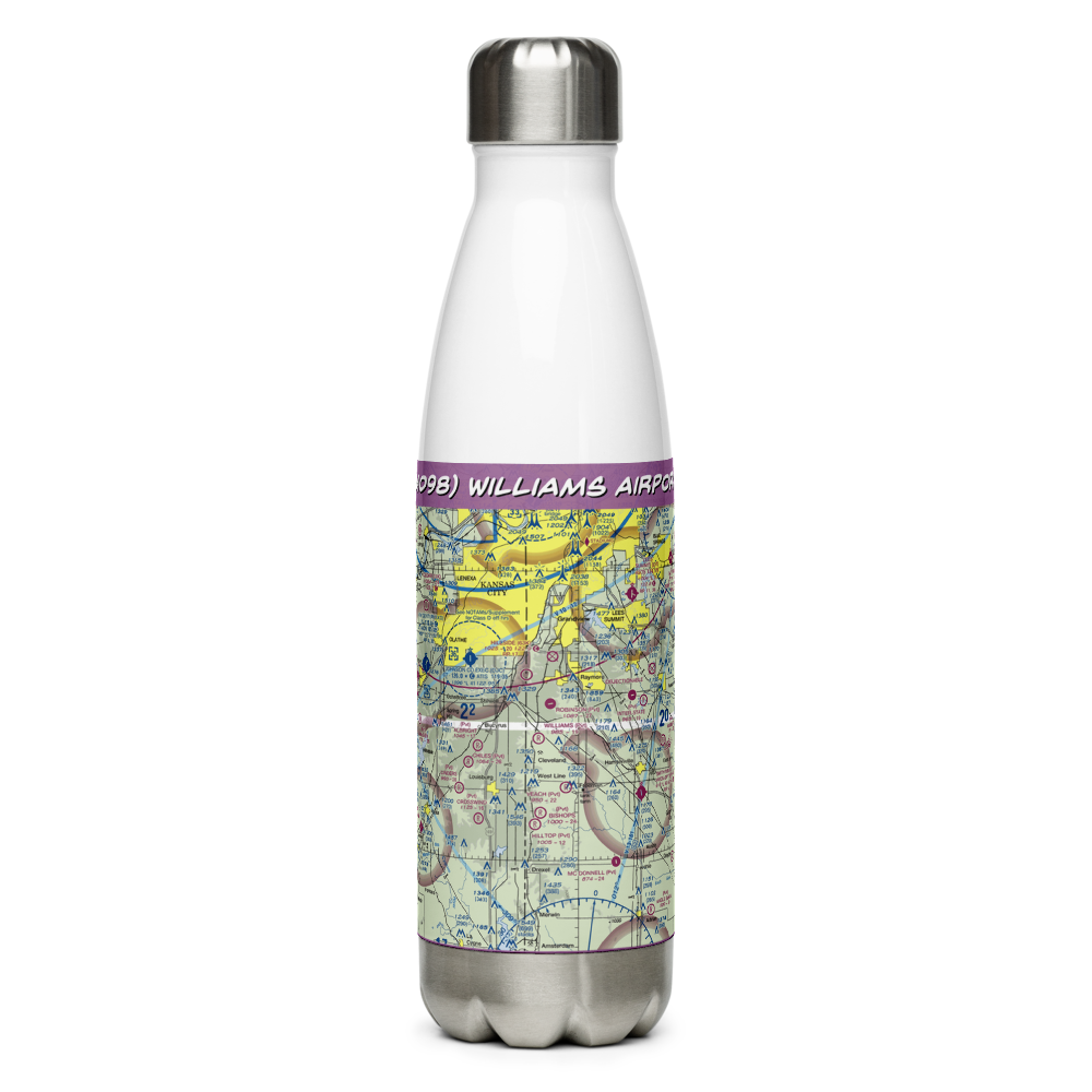 Williams Airport (MO98) VFR Sectional Water Bottle 