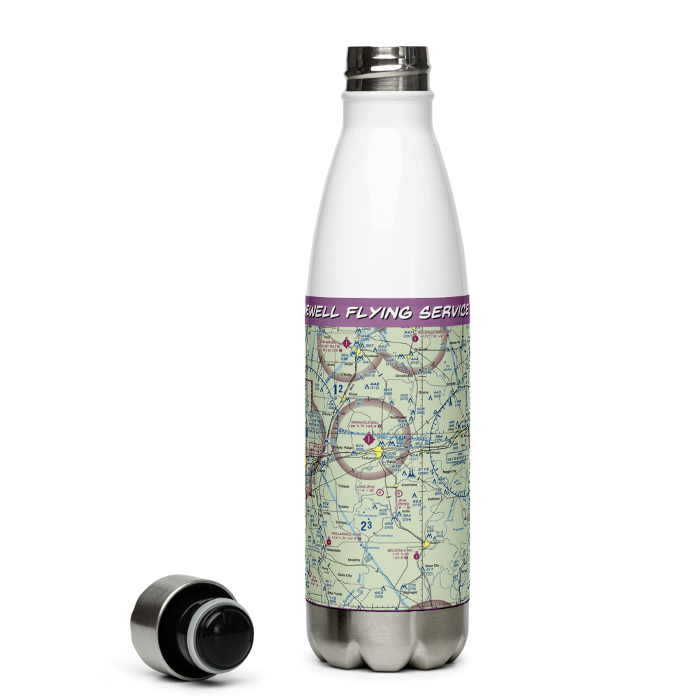 Newell Flying Service Airport (MS20) VFR Sectional Water Bottle 
